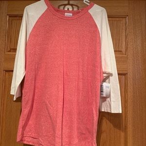 Coral pink Baseball tee!